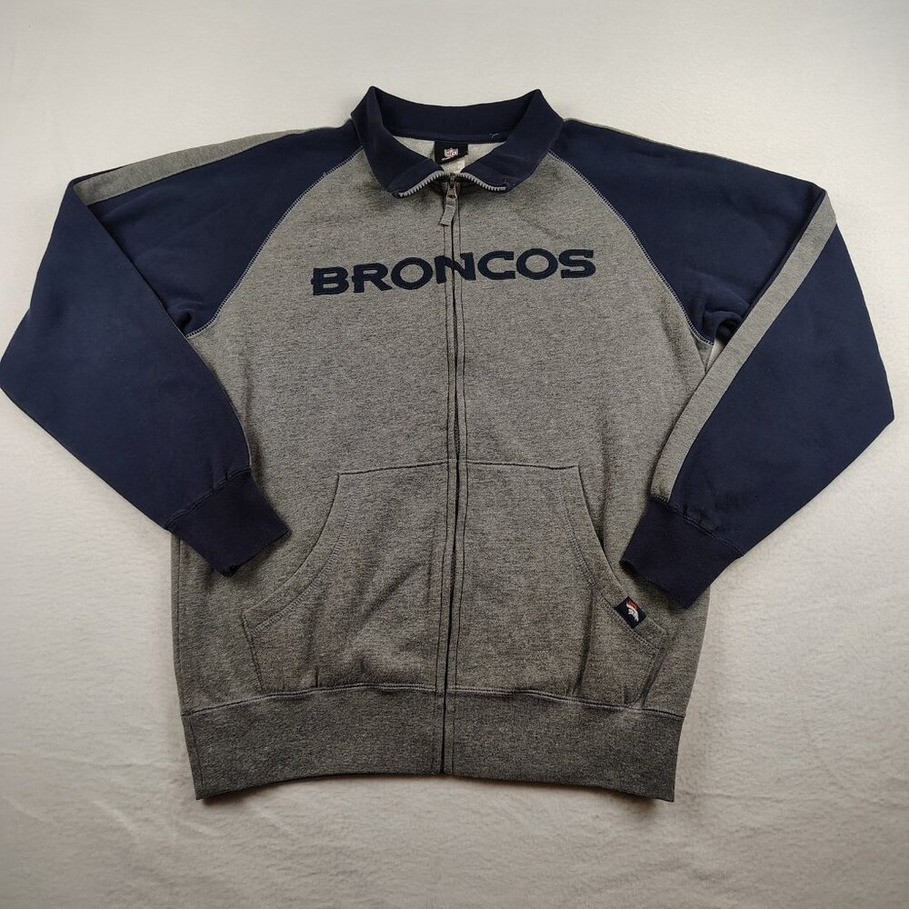 Denver Broncos Jacket Mens Medium Full Zip NFL Football Team Apparel